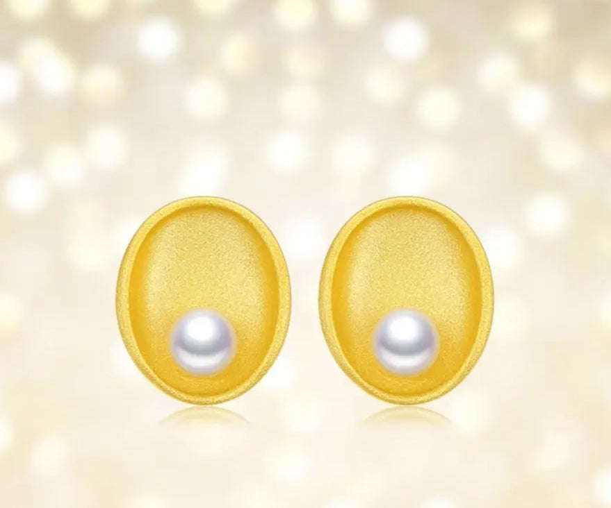 5A+ Akoya Pearl Handmade 24k Gold Vermeil Earrings, White Pink Pearl Earrings, High Luster Pearl Earrings, Matt Finished Earrings Etsy