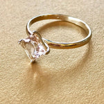 丨Special Offer丨 Natural Morganite Cocktail 14k Solid Yellow Gold Ring, Pink Princess, Handmade Cocktail Ring Etsy