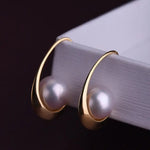 5A+ Akoya Pearl Handmade 18K Solid Yellow Gold Akoya Pearl Earrings, Seawater Pearl, Gift for Her, Anniversary Gift, Gift Idea Etsy
