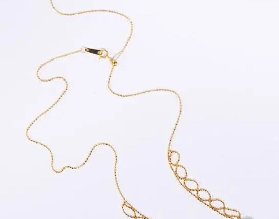 18K Yellow Gold 9mm Natural Akoya Pearl Lace Necklace, White Pink Pearl Lace Necklace, Gift for Her, Hollow Out Design Necklace, Gift Idea Etsy