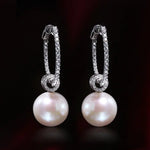 5A+ High Luster 13mm White Pearl Earrings Handmade Silver 925 White Pearl Earrings, Gift Idea, Edison Pearl Earrings Etsy