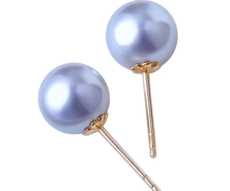 5A+ Madama Pearl (真多麻) 18K Solid Yellow Gold Madama Pearl Earrings Etsy