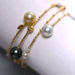 9mm Tahitian & Golden Pearl Bracelet - 18K Yellow Gold Etsy