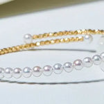 Very Rare Akoya Baby Pearls Bracelet, Japan Pearls, Champagne & White Pink Pearls Beads, Beaded Bracelets, Anniversary Gift Idea for Her Etsy
