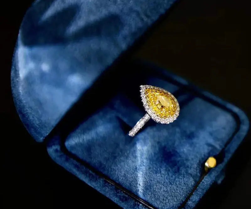 Sapphire Blue Japan Velvet Ring Box | Engagement & Wedding Set Elegant Keepsake Box | Bridal Photo Tool - LaCorserArtJewelry