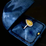 Navy Blue Velvet Ring Box Handmade from Japan | Engagement & Wedding Set Elegant Keepsake Box | Bridal Photo Etsy