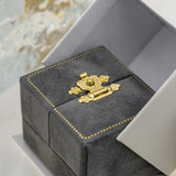 Luxury Velvet Grey Ring Box - Exquisite Keepsake Proposal Box Etsy