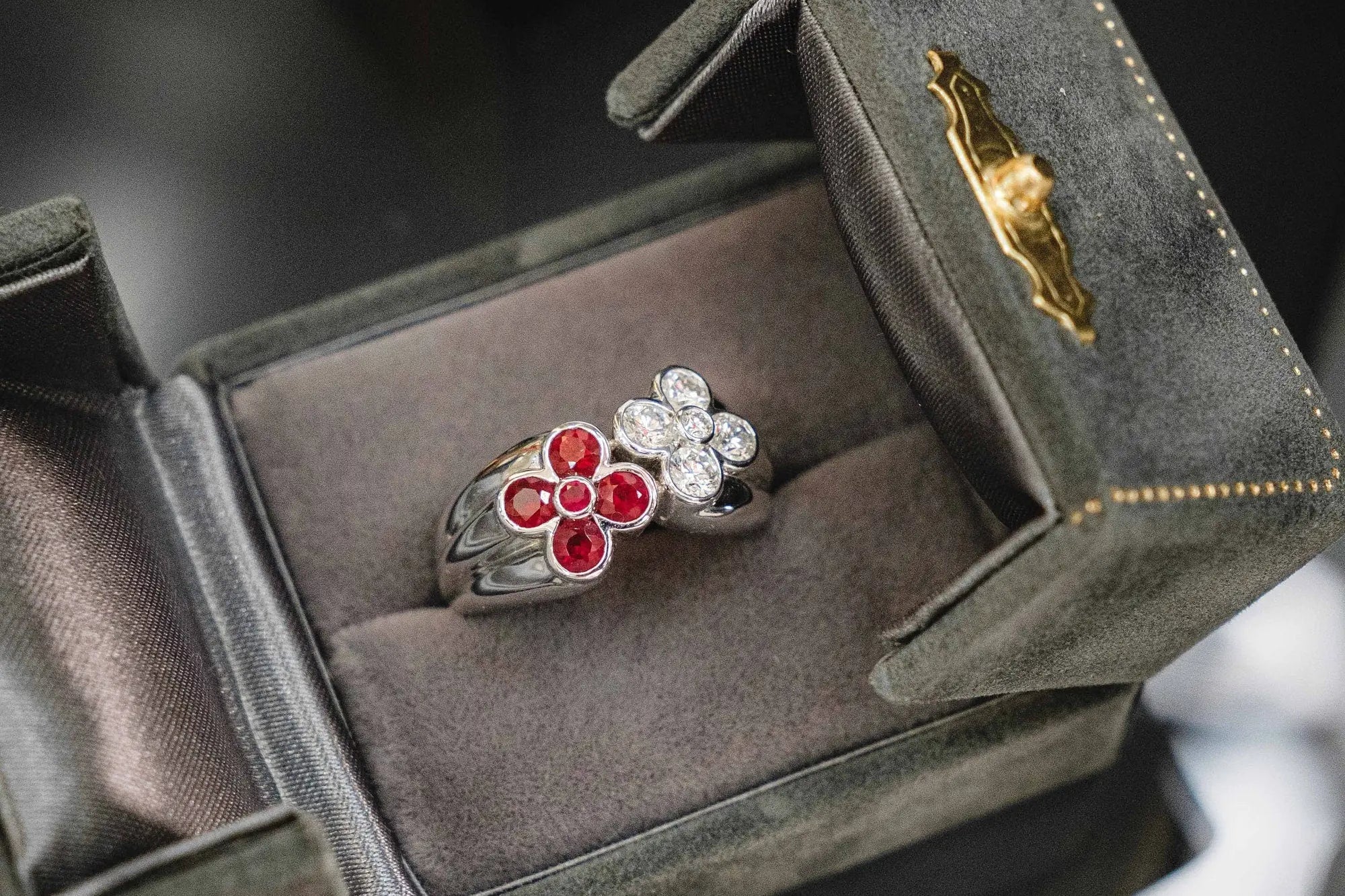Luxury Velvet Grey Ring Box - Exquisite Keepsake Proposal Box Etsy