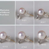 Natural Japan Akoya Pearl Butterfly Diamonds Earrings, Platinum 950 Earrings, Intense Luster White Pink Tone Pearl, Perfectly Round Pearls Etsy