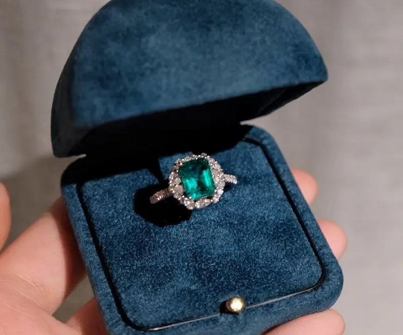 Navy Blue Velvet Ring Box Handmade from Japan | Engagement & Wedding Set Elegant Keepsake Box | Bridal Photo Etsy